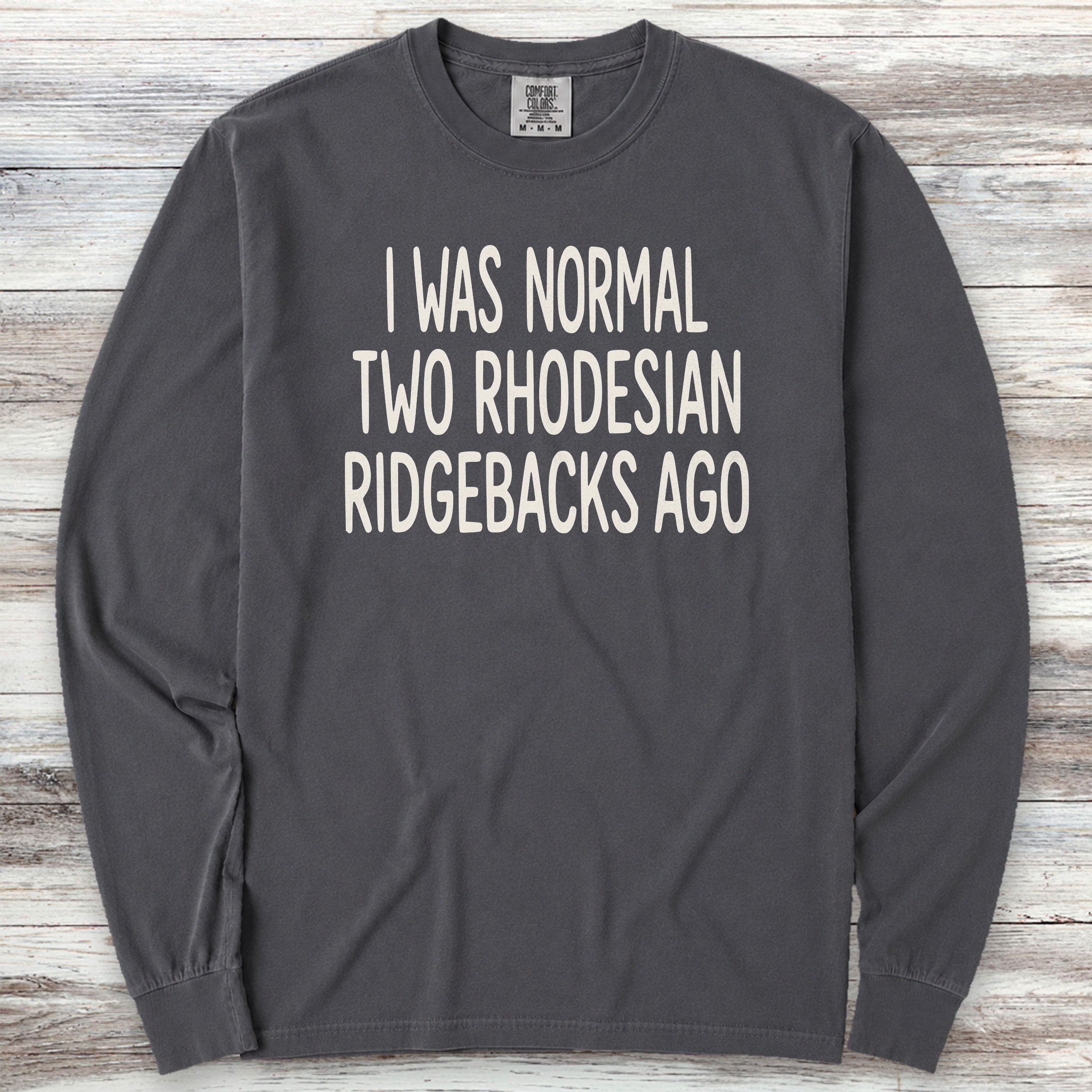 Rhodesian Ridgeback Normal Long Sleeve Tee - Graphite