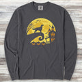 English Setter Halloween Moon Long Sleeve Tee - Graphite