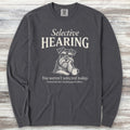 Schnauzer Selective Hearing Long Sleeve Tee - Graphite