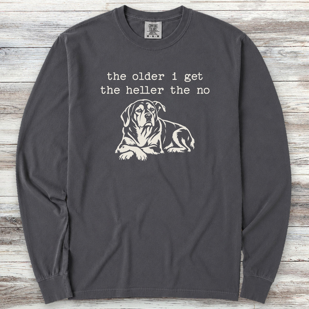 Hell No Long Sleeve Tee - Graphite
