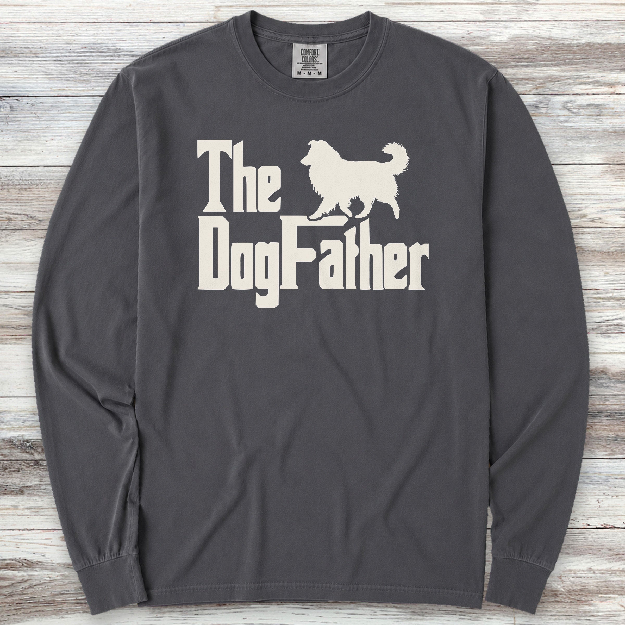 Shetland Sheepdog Dog Father Long Sleeve Tee - Graphite