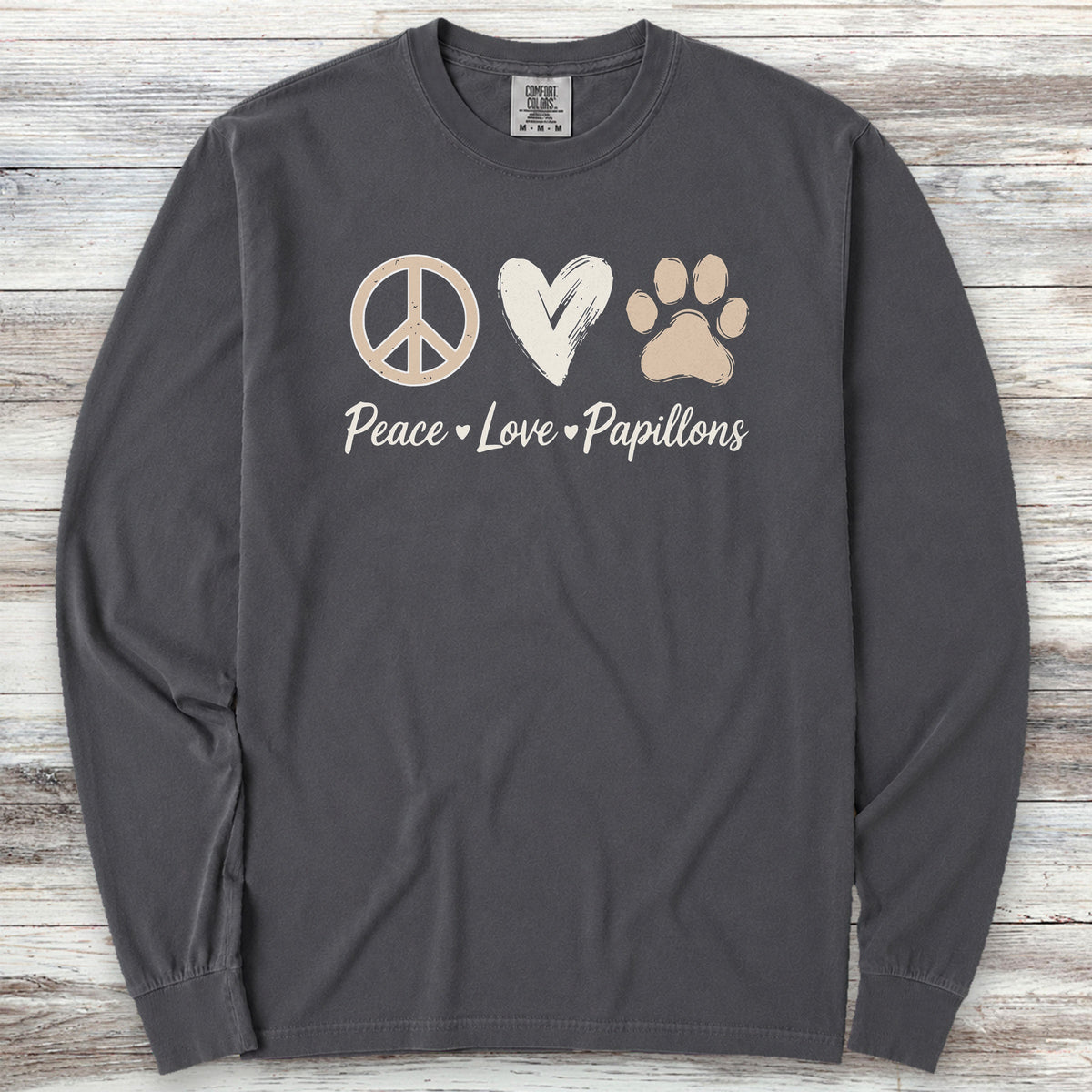 Papillon Peace Long Sleeve Tee - Graphite