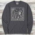 Boxer Linocut Long Sleeve Tee - Graphite