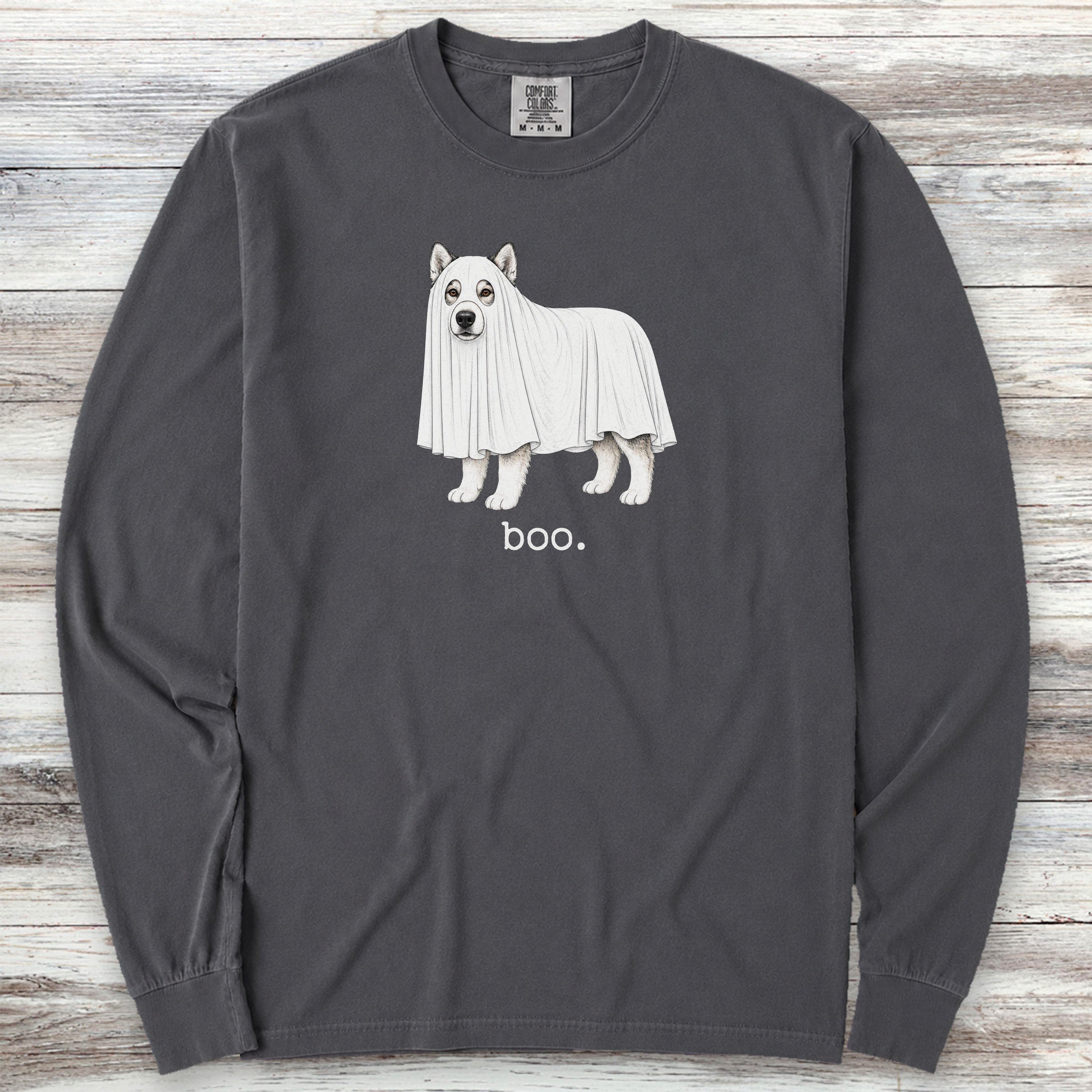 Alaskan Malamute Boo Long Sleeve Tee - Graphite