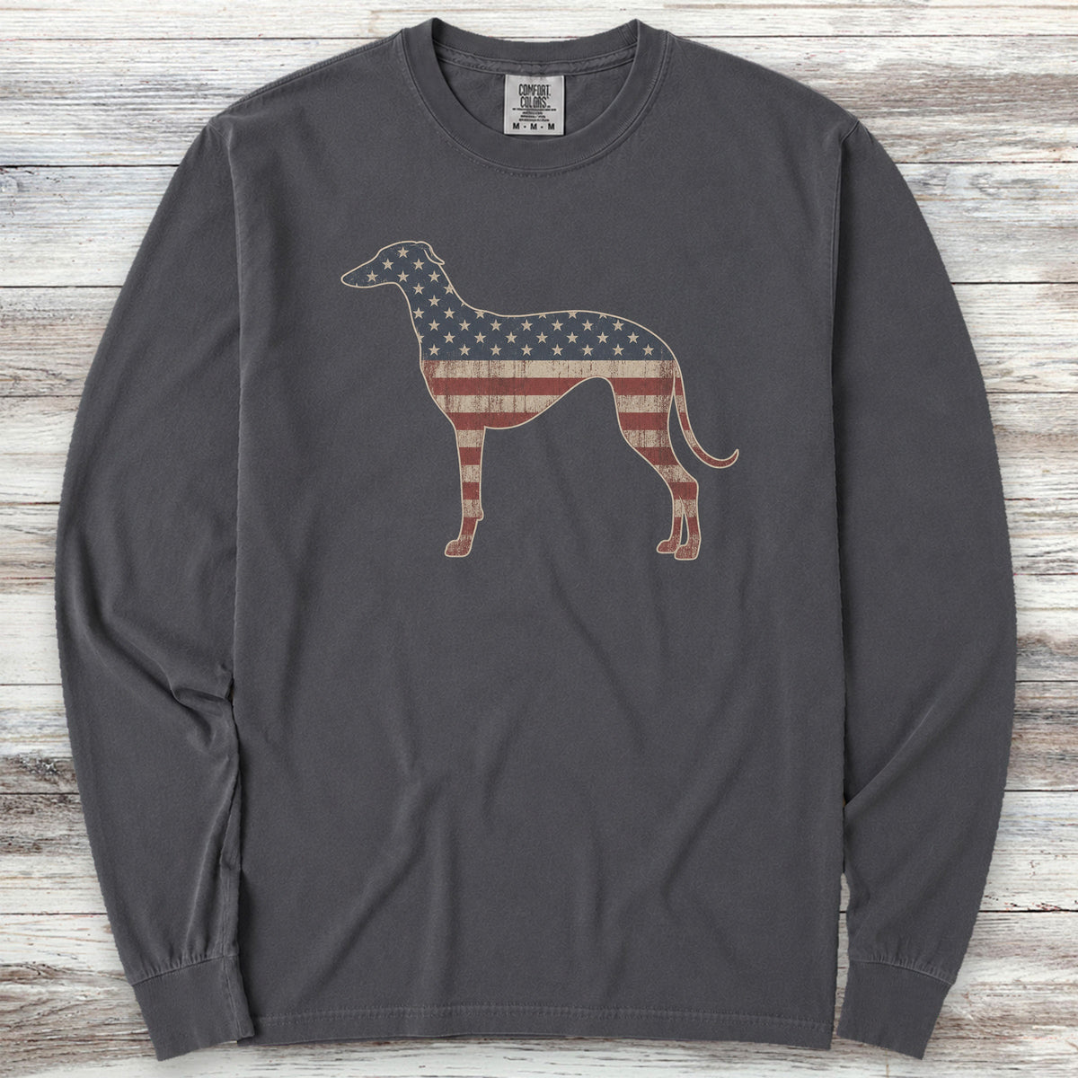 Greyhound Vintage USA Long Sleeve Tee - Graphite
