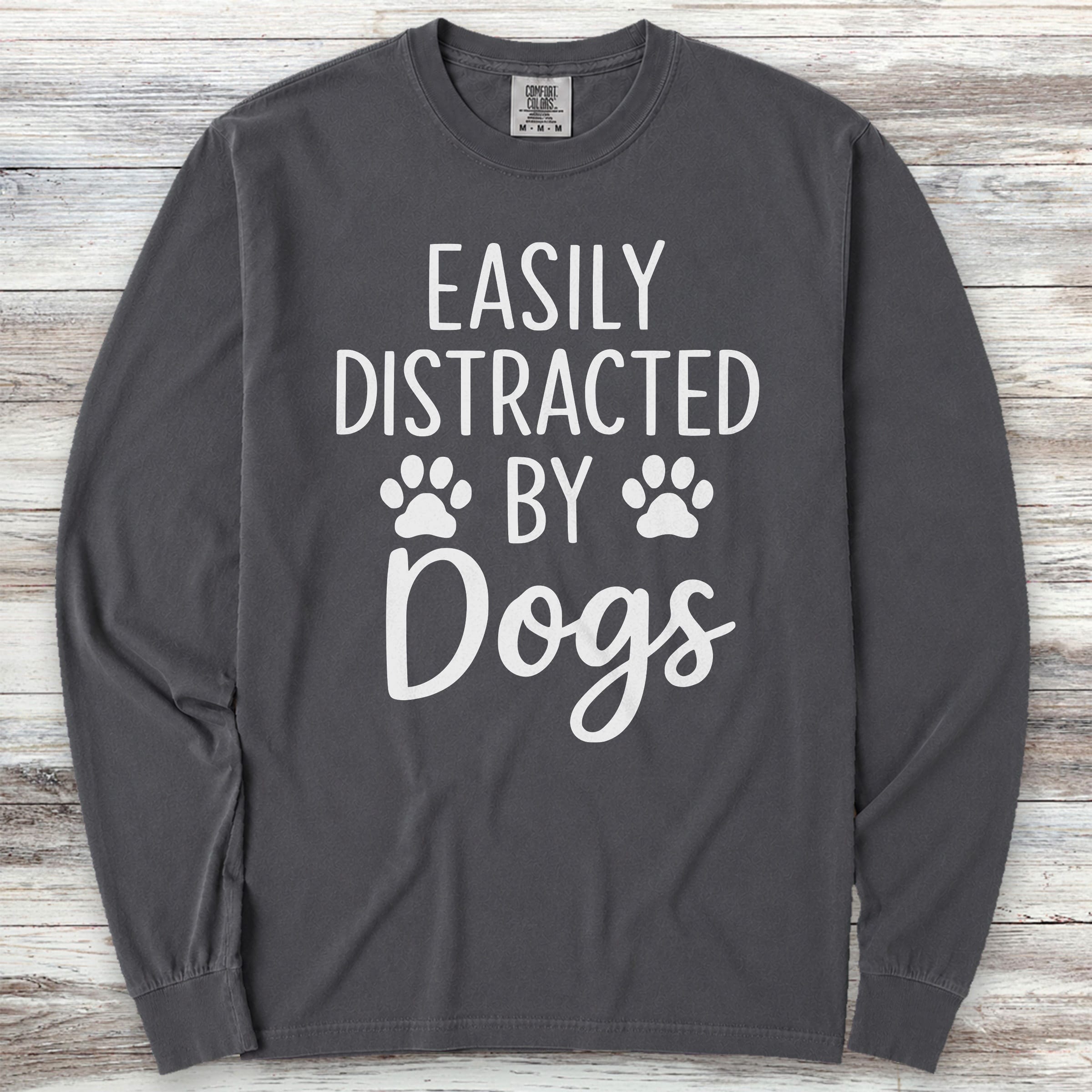Distracted Long Sleeve Tee - Graphite