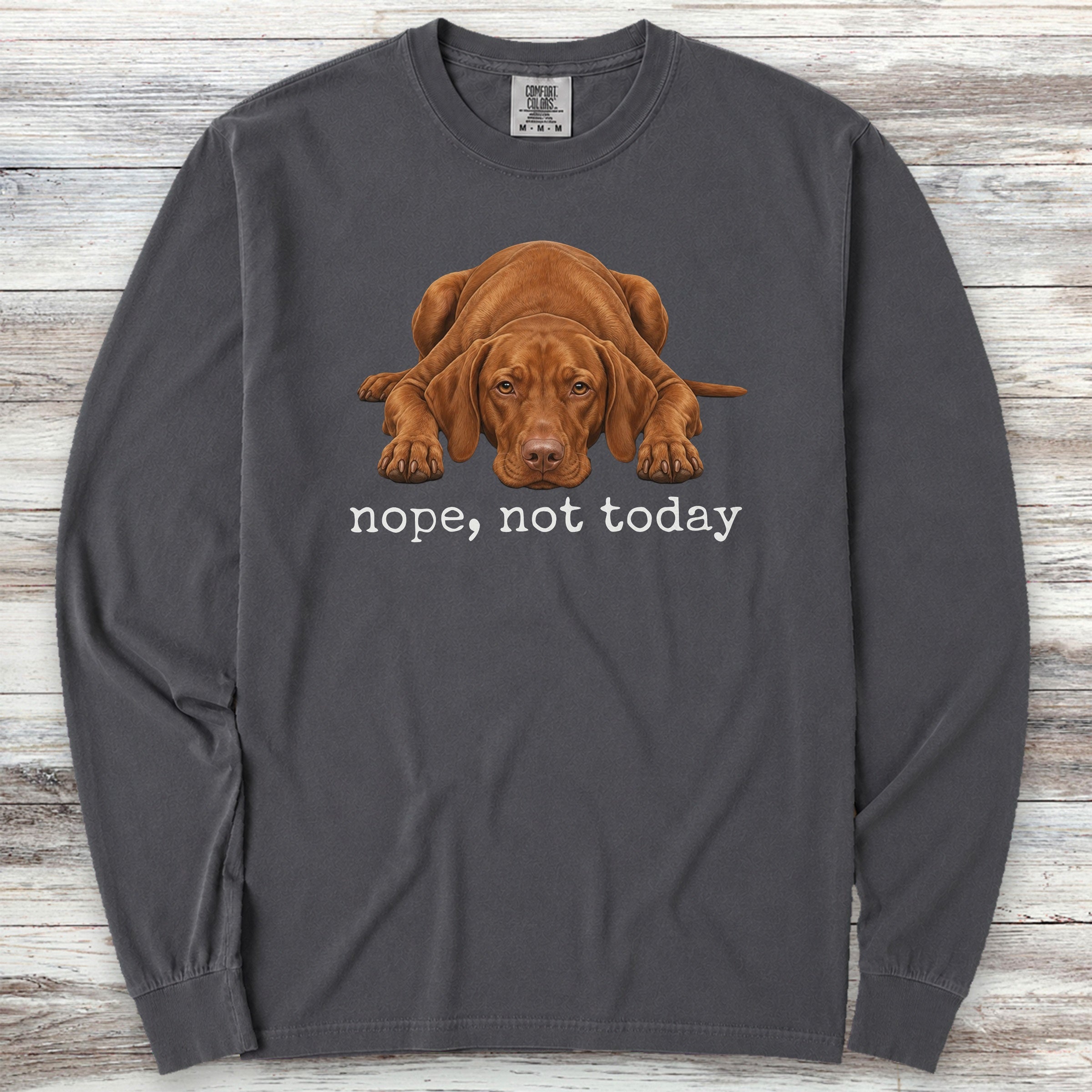 Vizsla Nope Long Sleeve Tee - Graphite