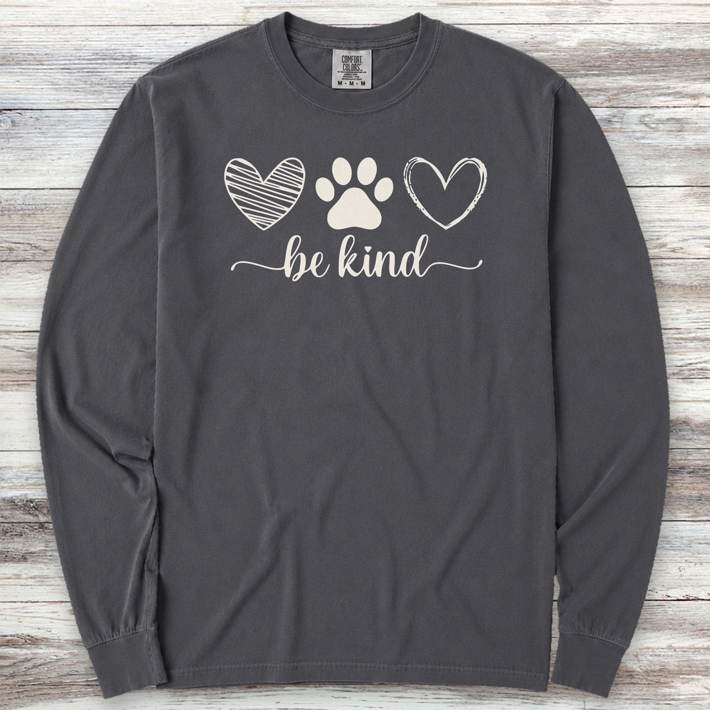 Be Kind Long Sleeve Tee - Graphite