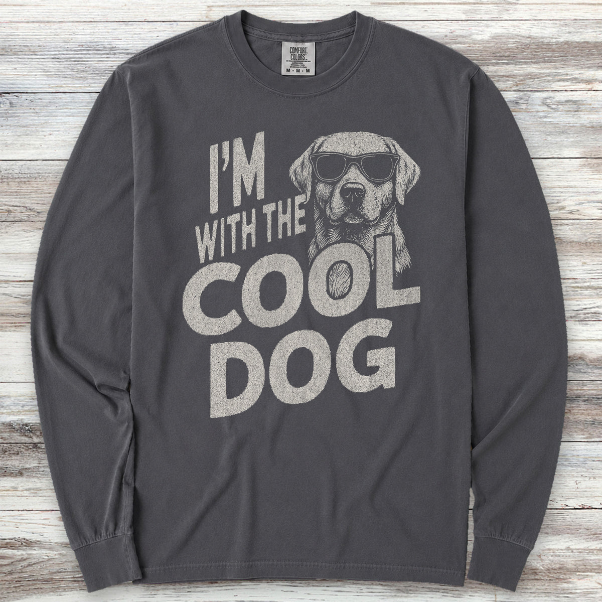Labrador Retriever Cool Dog Long Sleeve Tee - Graphite