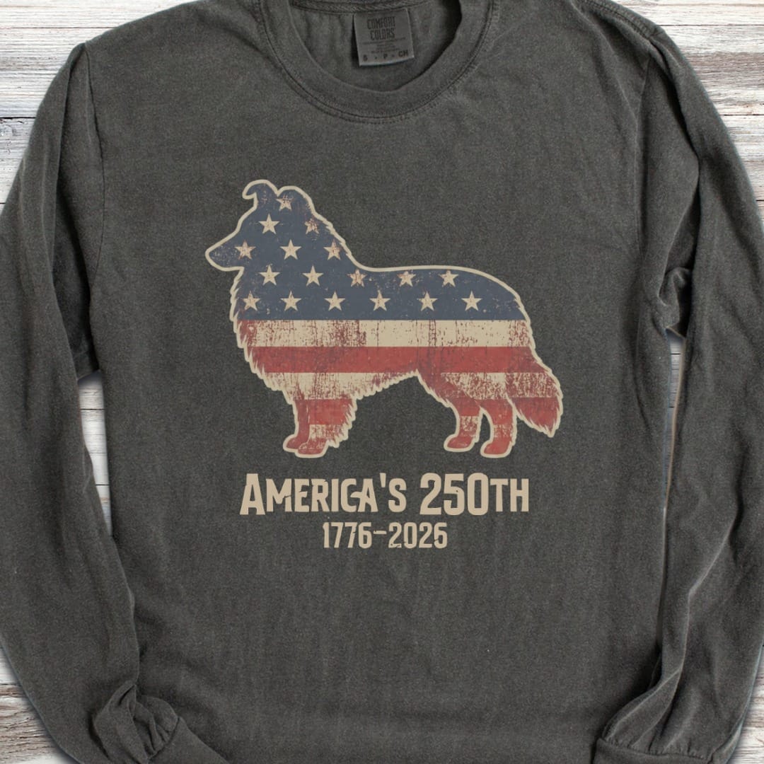 Shetland Sheepdog 250 Long Sleeve Tee - Pepper