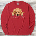 Labrador Retriever Yellow Nope Long Sleeve Tee - Red