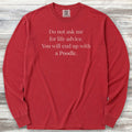 Poodle Life Advice Long Sleeve Tee - Red