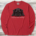 Schnauzer Black Nope Long Sleeve Tee - Red