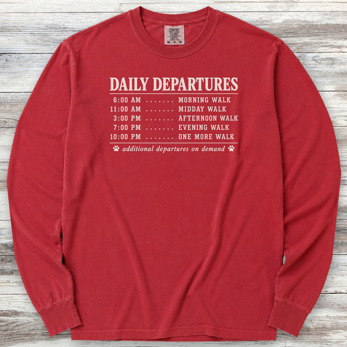 Daily Departures Long Sleeve Tee - Red