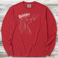 Poodle Dark BOOP! Long Sleeve Tee - Red