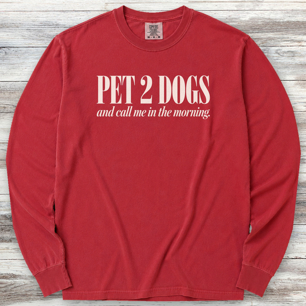 Pet 2 Dogs Long Sleeve Tee - Red