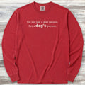 Dog's Person Long Sleeve Tee - Red