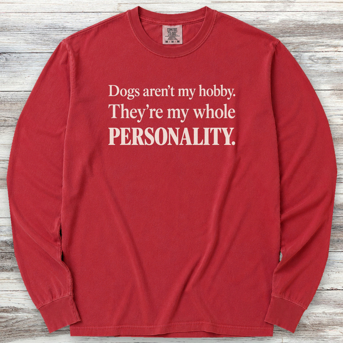 Whole Personality Long Sleeve Tee - Red