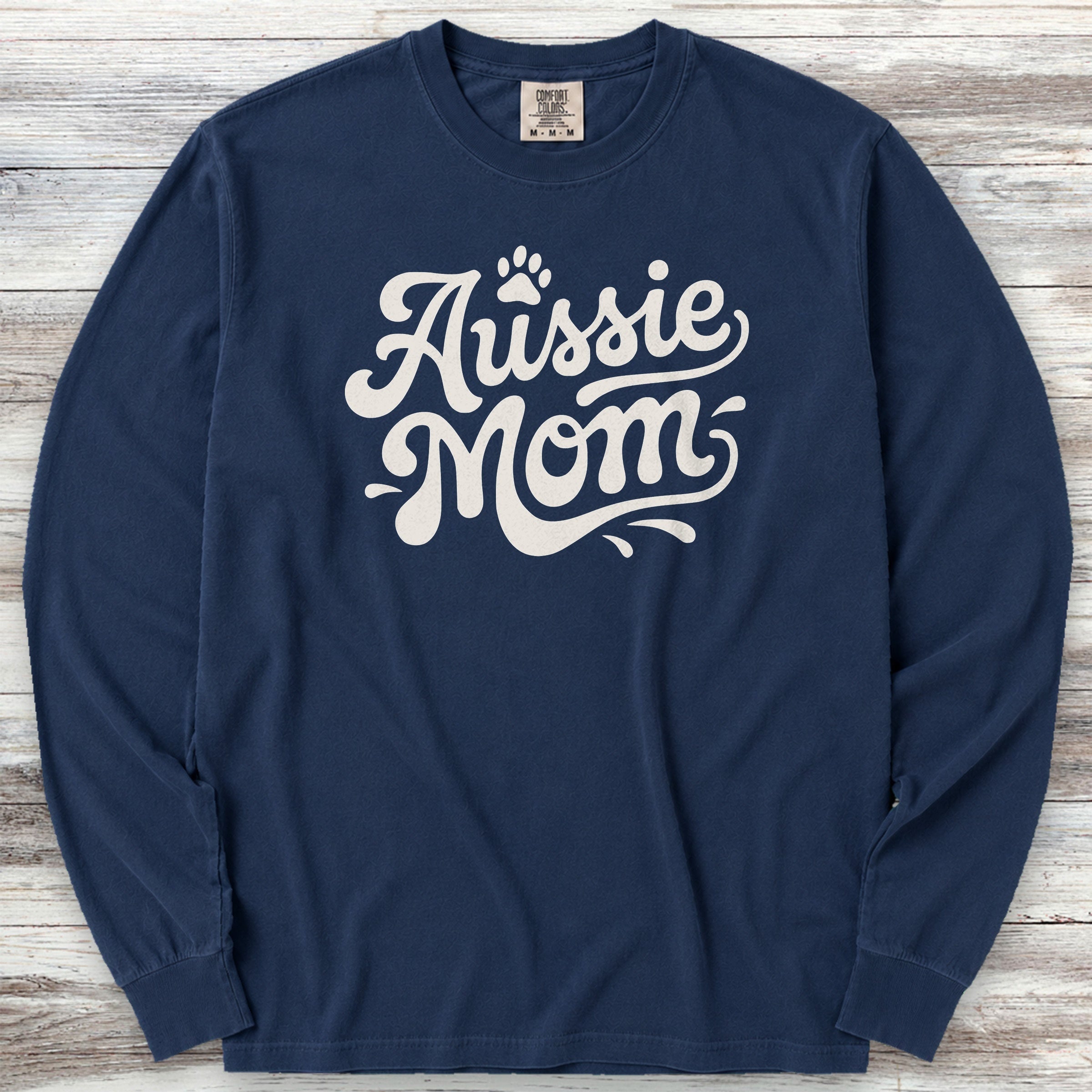 Aussie Groovy Mom Long Sleeve Tee - True Navy
