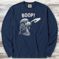 Poodle BOOP! Long Sleeve Tee - True Navy