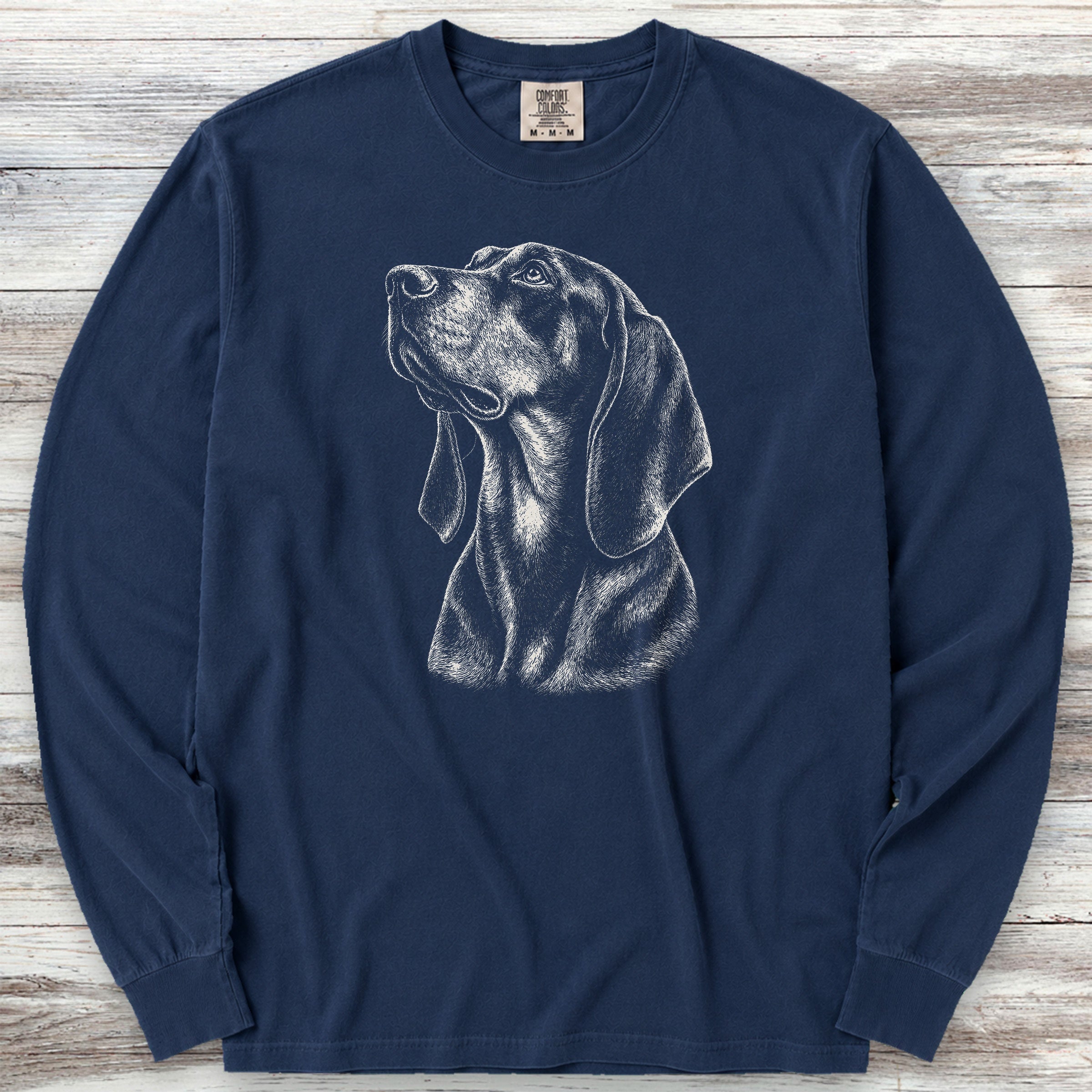 Coonhound Loyalty Long Sleeve Tee - True Navy