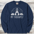 Bernese Mountain Dog Therapist Long Sleeve Tee - True Navy