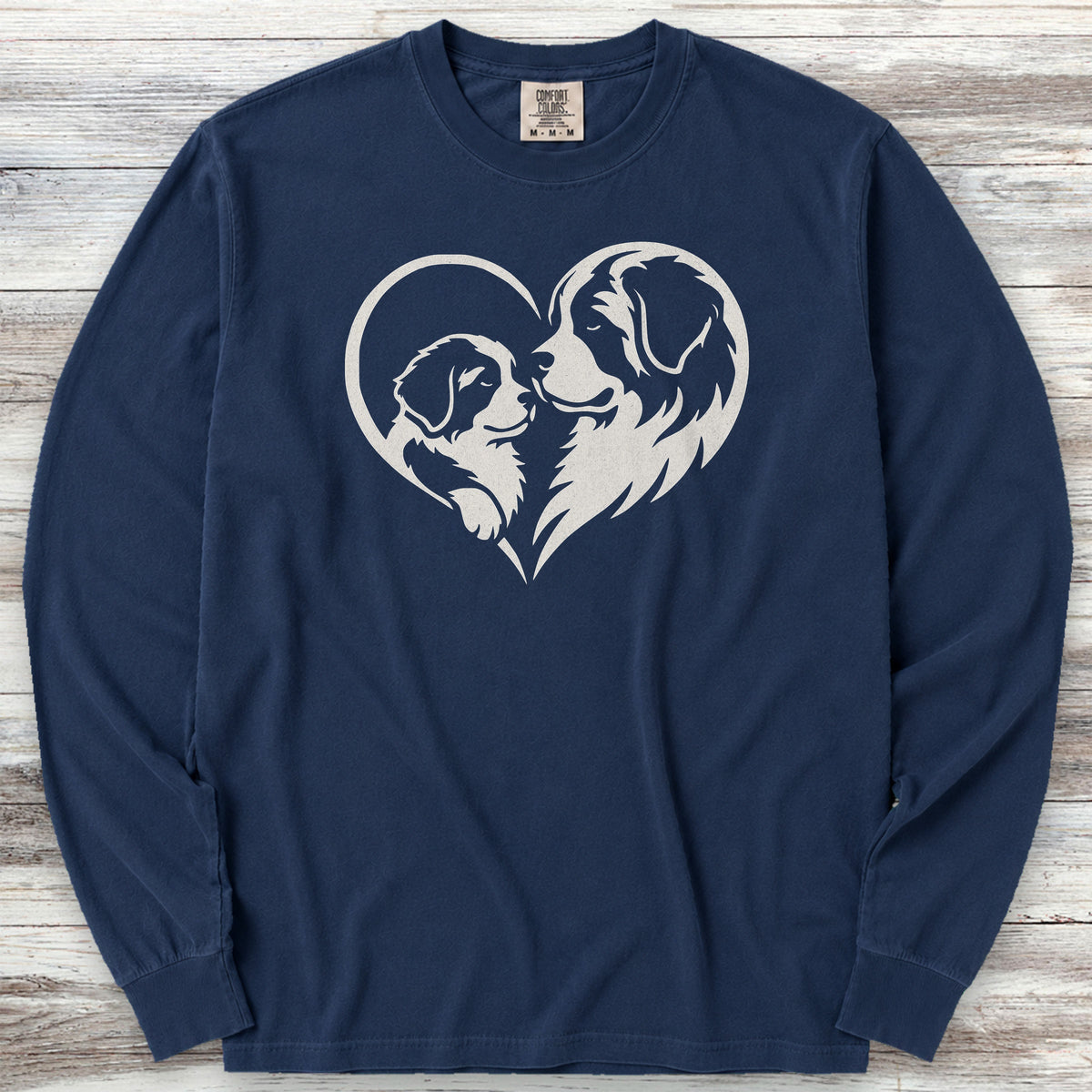Saint Bernard Heart Bond Long Sleeve Tee - True Navy