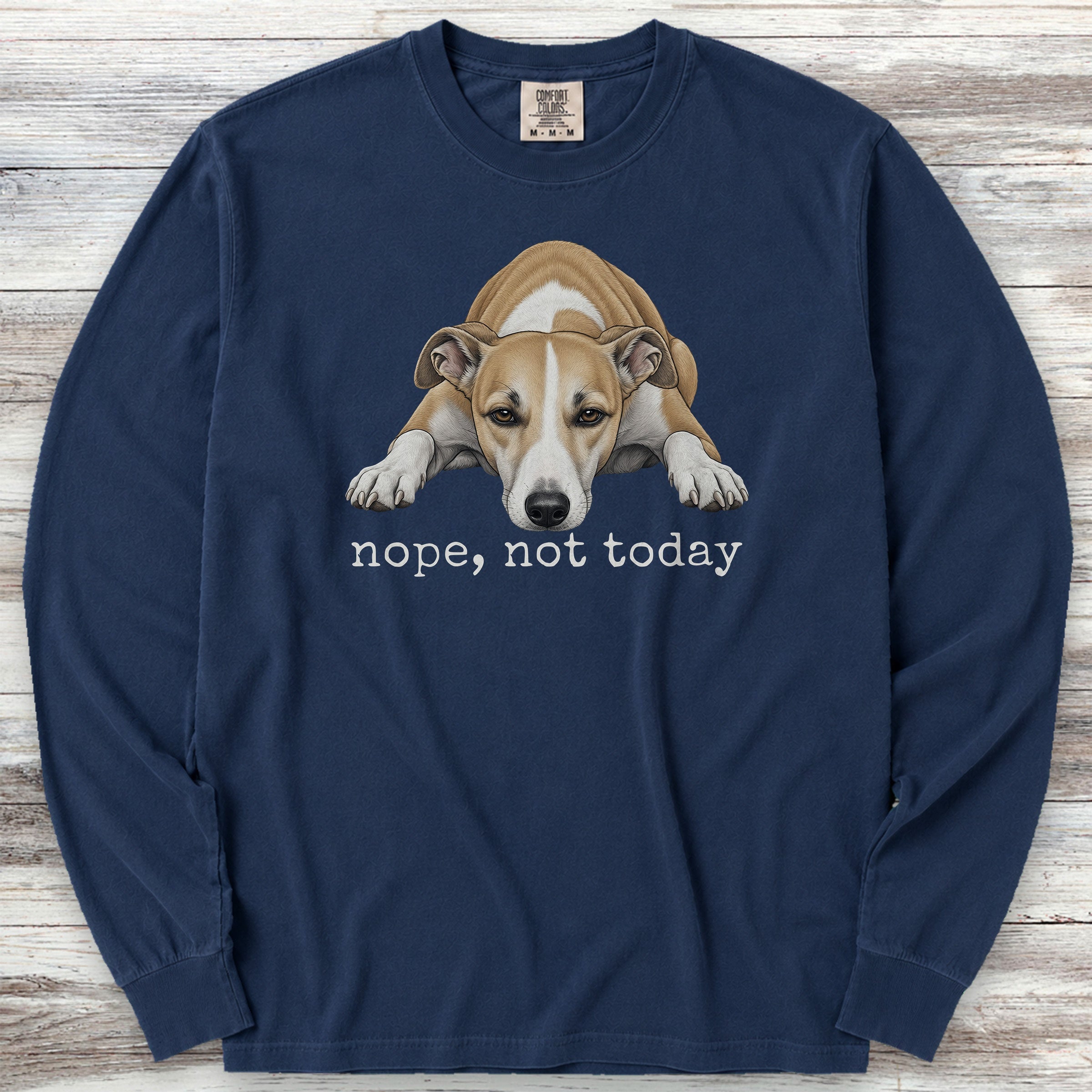 Whippet Nope Long Sleeve Tee - True Navy