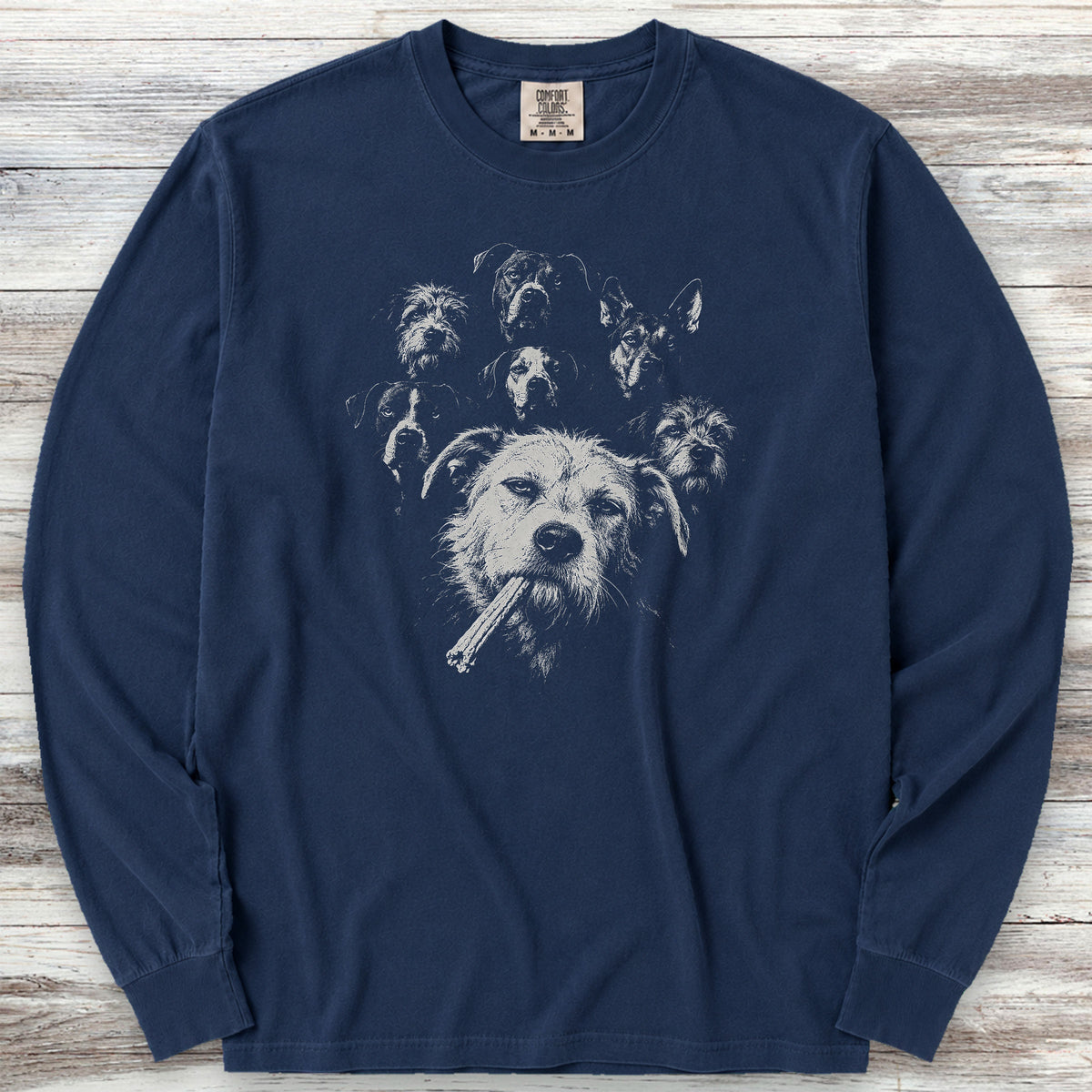 Mutt & The Gang Long Sleeve Tee - True Navy