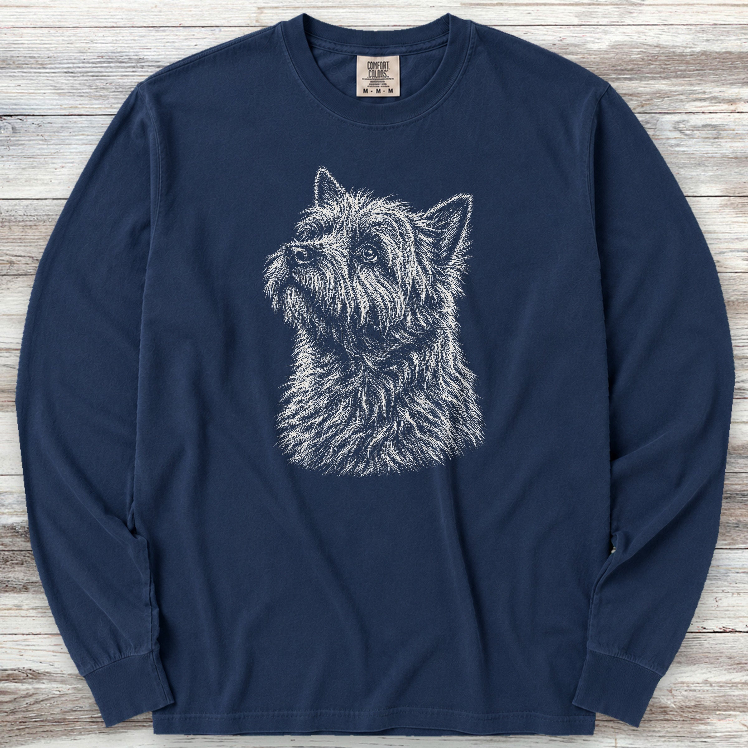 Cairn Terrier Loyalty Long Sleeve Tee - True Navy