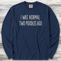 Poodle Normal Long Sleeve Tee - True Navy
