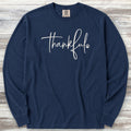 Thankful Long Sleeve Tee - True Navy