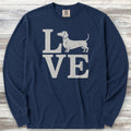 Dachshund Love Long Sleeve Tee - True Navy
