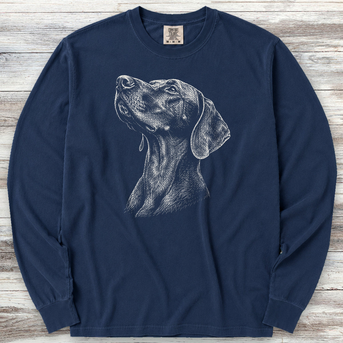 Weimaraner Loyalty Long Sleeve Tee - True Navy