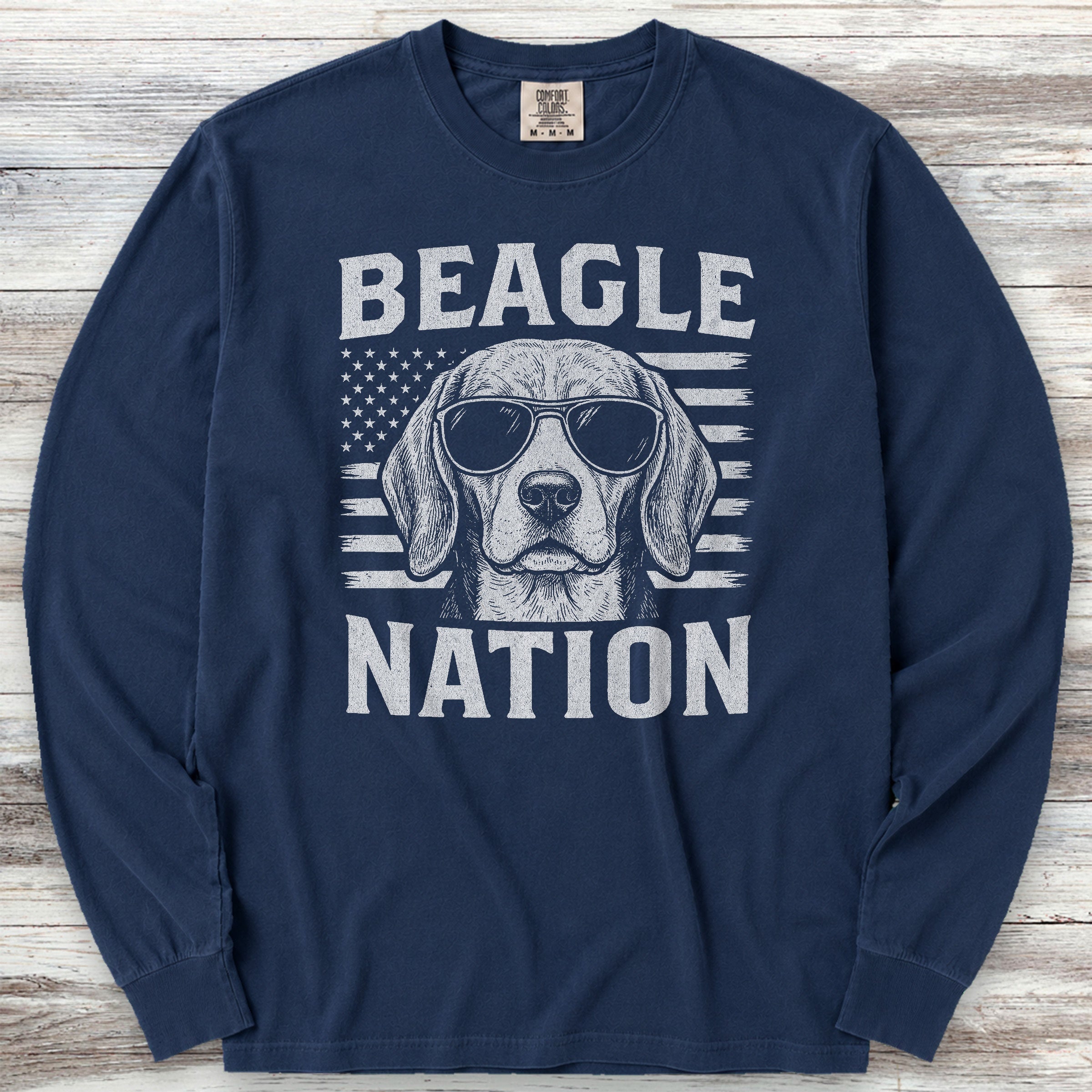 Beagle Nation Long Sleeve Tee - True Navy
