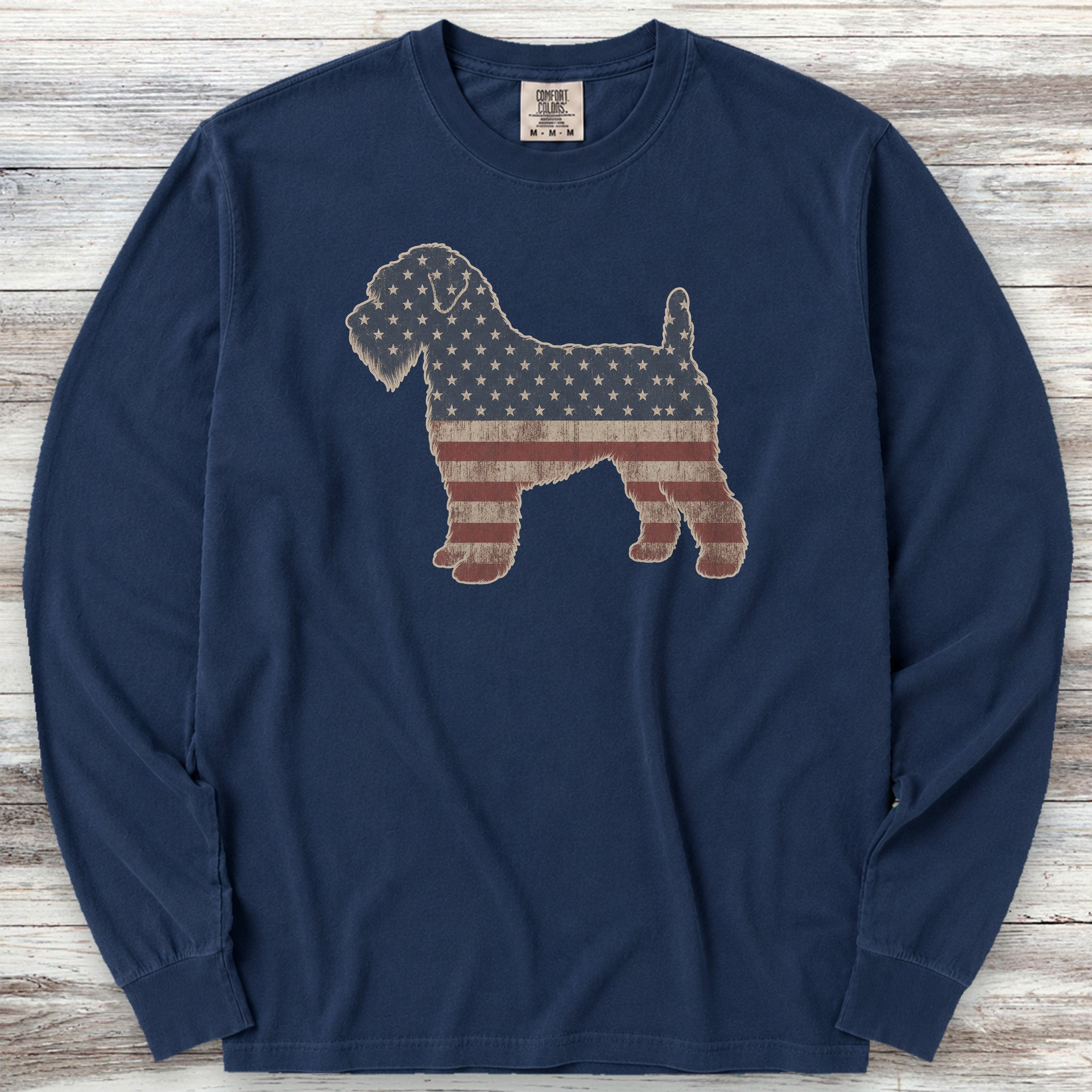 Wheaten Vintage USA Long Sleeve Tee - True Navy