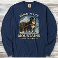 Bernese Mountain Dog Born Long Sleeve Tee - True Navy