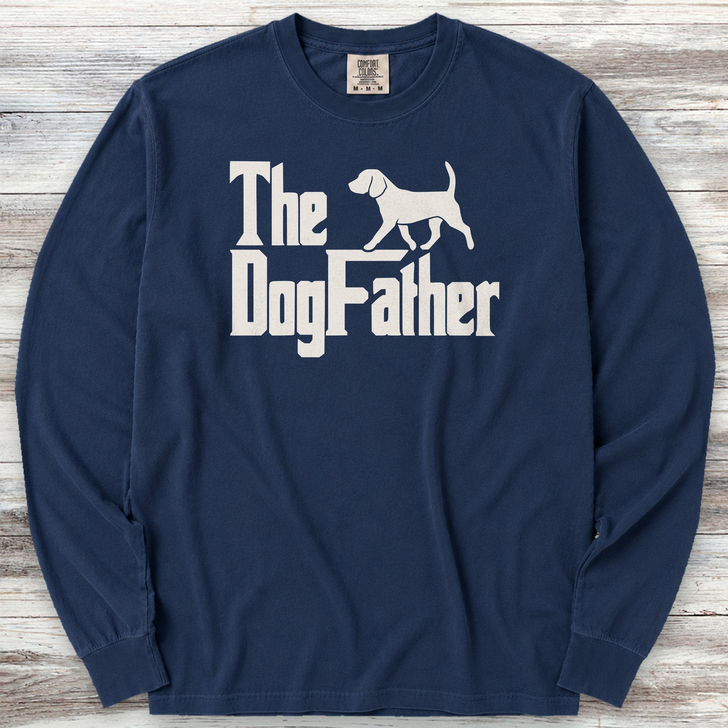 Beagle Dog Father Long Sleeve Tee - True Navy