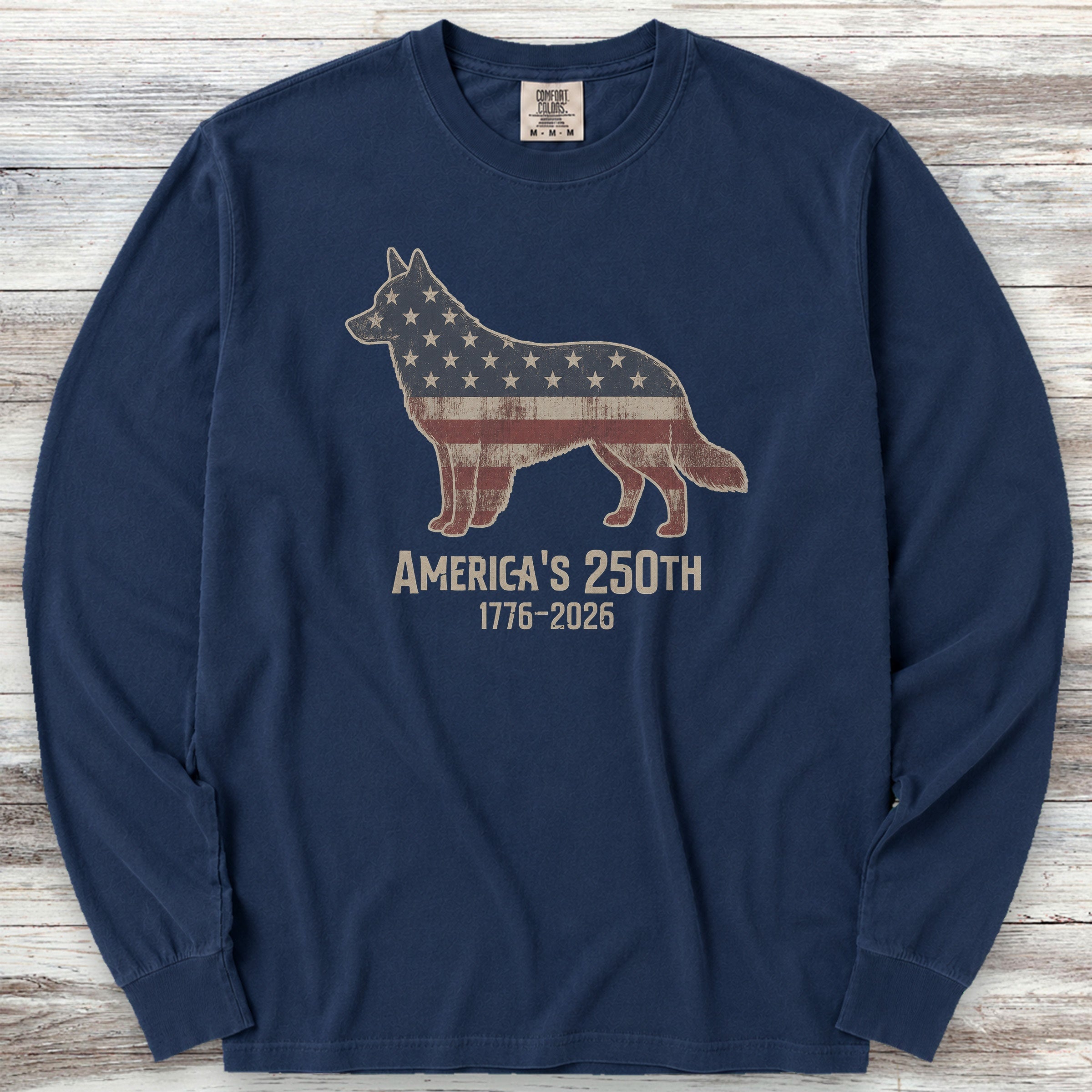 Australian Cattle Dog 250 Long Sleeve Tee - True Navy