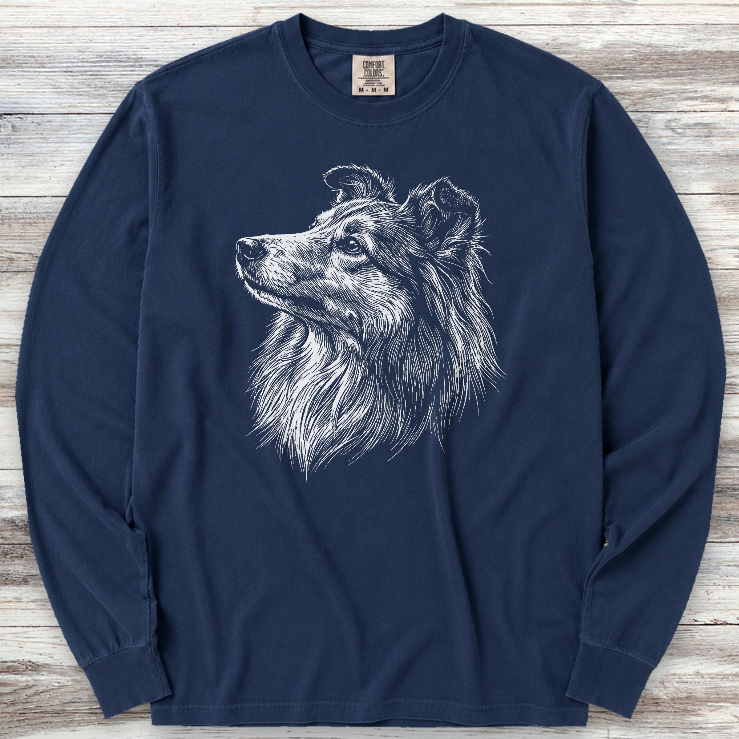 Shetland Sheepdog Loyalty Long Sleeve Tee - True Navy