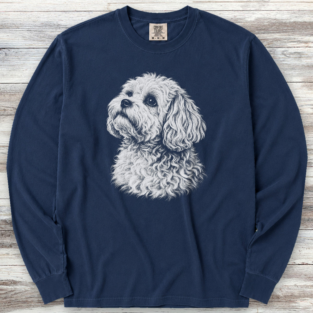 Maltipoo Loyalty Long Sleeve Tee - True Navy