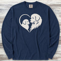 Newfoundland Heart Bond Long Sleeve Tee - True Navy