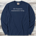 Malamute Help Long Sleeve Tee - True Navy