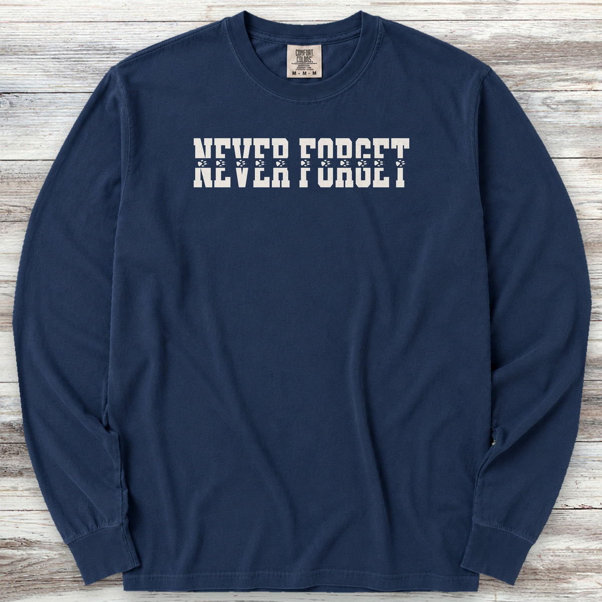 Never Forget Long Sleeve Tee - True Navy