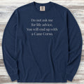 Cane Corso Life Advice Long Sleeve Tee - True Navy