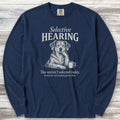 Mutt Selective Hearing Long Sleeve Tee - True Navy