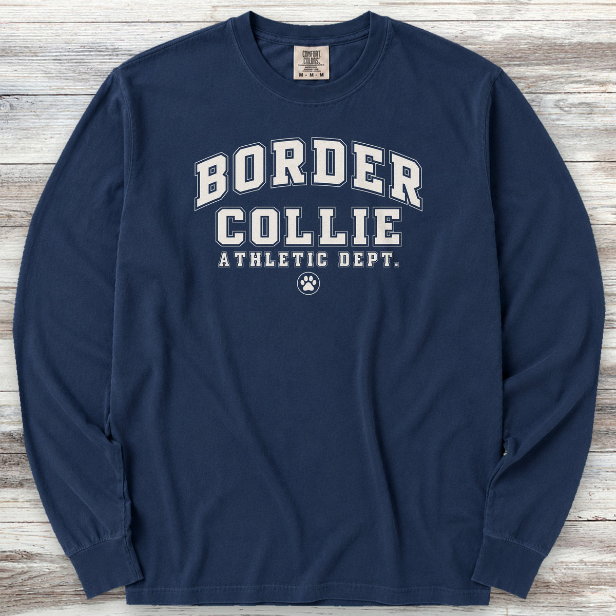 Border Collie Athletic Dept Long Sleeve Tee - True Navy