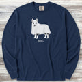 Siberian Husky Boo Long Sleeve Tee - True Navy