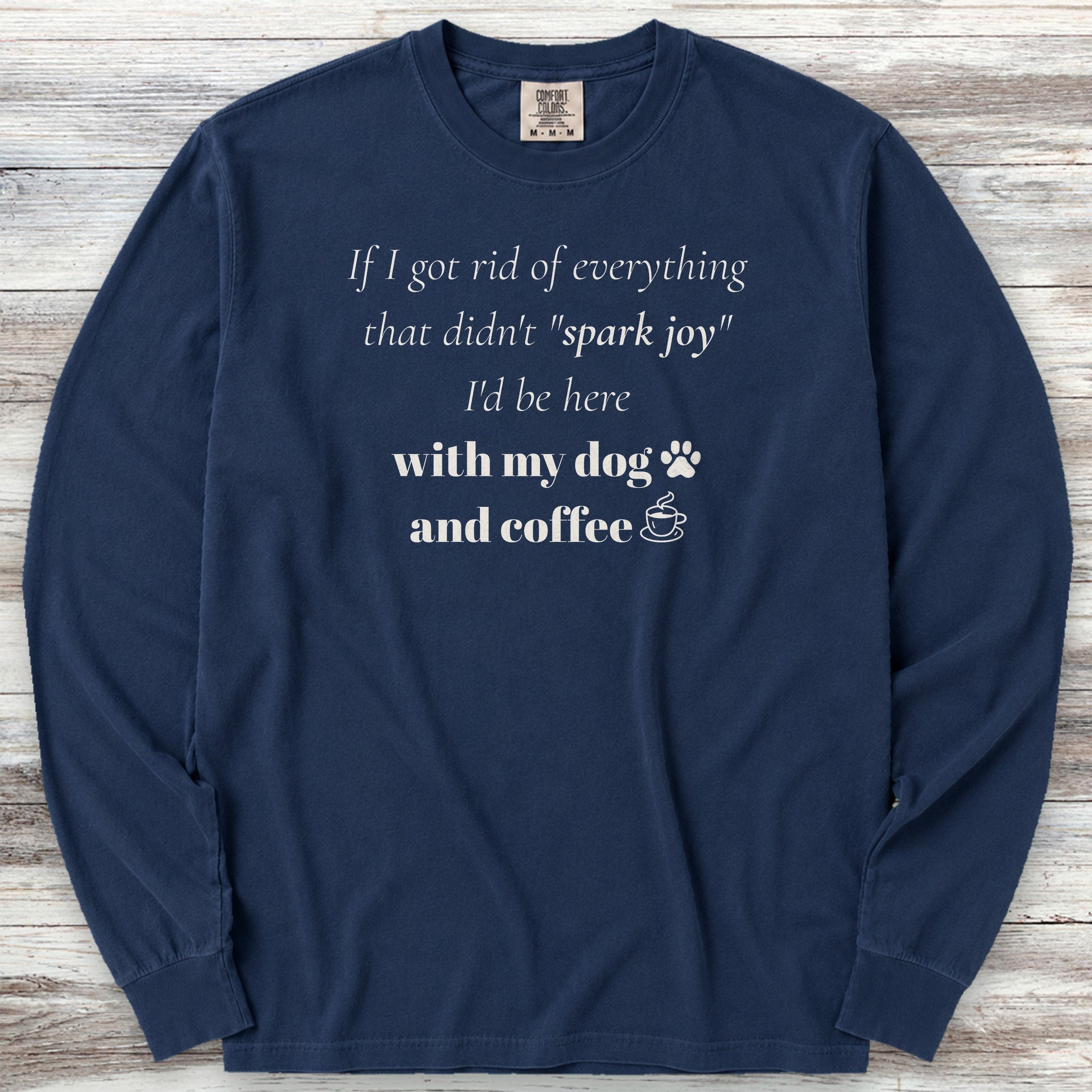 Spark Joy Long Sleeve Tee - True Navy