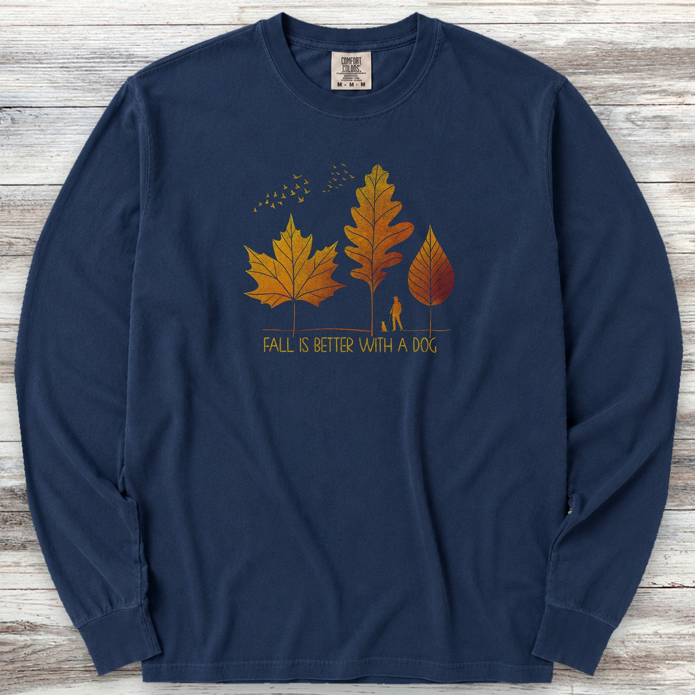 Fall Is Better Long Sleeve Tee - True Navy